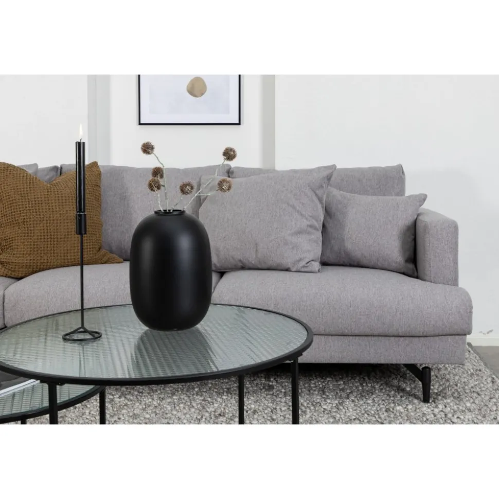 Soffa grå 4-sits 255 cm Hedlunda