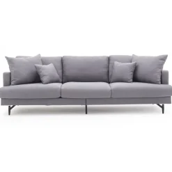 Soffa grå 4-sits 255 cm Hedlunda