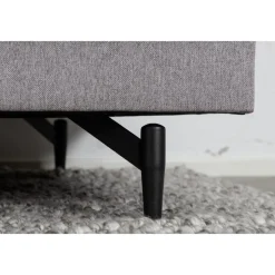 Soffa grå 4-sits 255 cm Hedlunda + Fläckborttagare för möbler