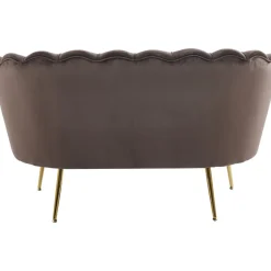 Soffa i brun sammet 133 cm - Kingsley + Textilrengöring för möbler