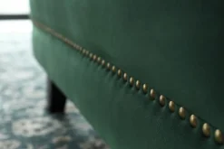 Soffa med divan grön sammet - Bellas