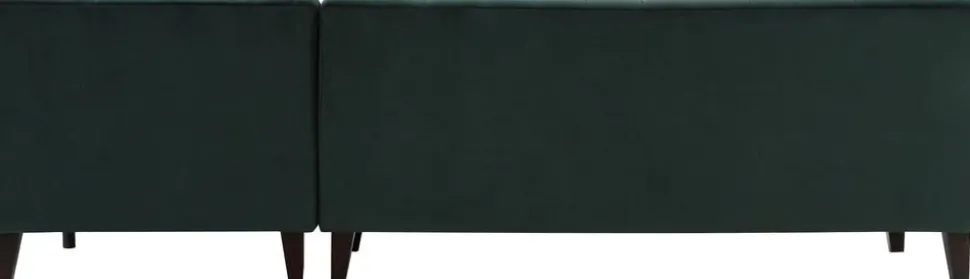 Soffa med divan grön sammet - Bellas + Fläckborttagare för möbler