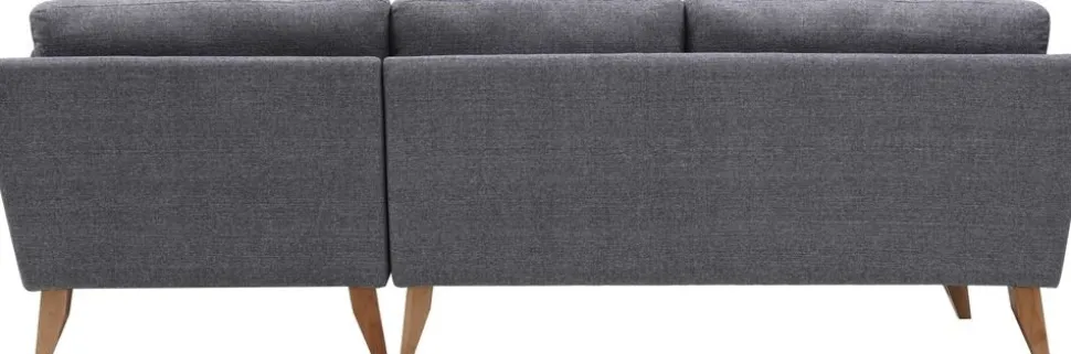 Soffa med divan grått tyg - 260 cm bred + Fläckborttagare för möbler