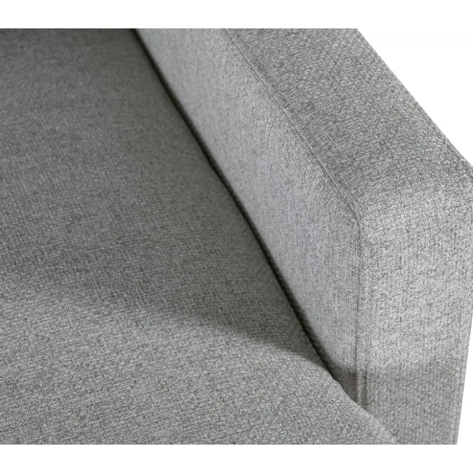 Soffa med förvaring grå 214 cm bred