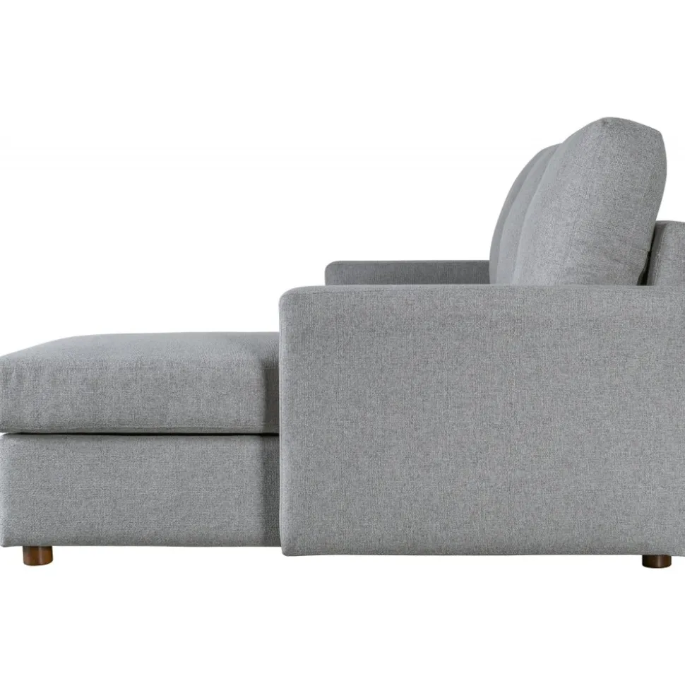 Soffa med förvaring grå 214 cm bred