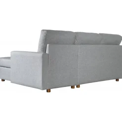 Soffa med förvaring grå 214 cm bred + Textilrengöring för möbler