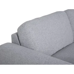 Soffa med vändbar divan grå 283 cm