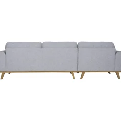 Soffa med vändbar divan grå 283 cm