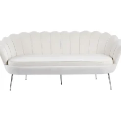 Soffa offwhite 3-sits - 180 cm - Kingsley + Textilrengöring för möbler