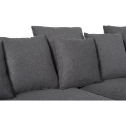 Soffa 4-sits 270 cm antracit tyg - Brandy + Textilrengöring för möbler