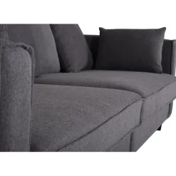 Soffa 4-sits 270 cm antracit tyg - Brandy + Textilrengöring för möbler