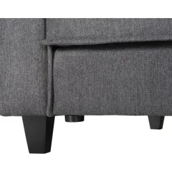 Soffa 4-sits 270 cm antracit tyg - Brandy + Fläckborttagare för möbler
