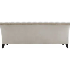 Soffa 3-sits Chesterfield beige - Milton + Fläckborttagare för möbler