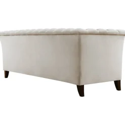 Soffa 3-sits Chesterfield beige - Milton + Fläckborttagare för möbler