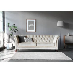Soffa 3-sits Chesterfield beige - Milton