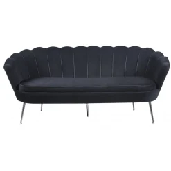 Soffa 3-sits i svart sammet - Kingsley + Möbeltassar