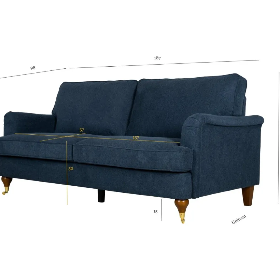 Soffa 2-sits mörkblå - Howard