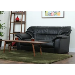 Soffa 2-sits svart konstläder - Dominic