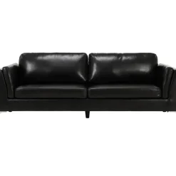 Soffa 3-sits svart PU - Cansas