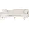 Soffa svängd 255 cm beige