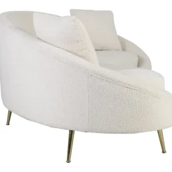 Soffa svängd 255 cm beige