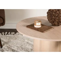 Soffbord Ø80 cm whitewash - Olivia
