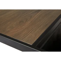 Soffbord 80 x 80 cm - brunt ekfanèr + Möbeltassar