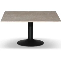 Soffbord beige stenskiva 90x90 cm