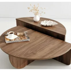 Soffbord i Valnöt 90 x 90 cm - Podium