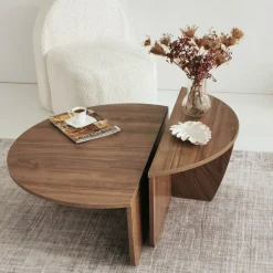 Soffbord i Valnöt 90 x 90 cm - Podium