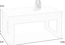 Soffbord med lådor valnöt 110x60 cm