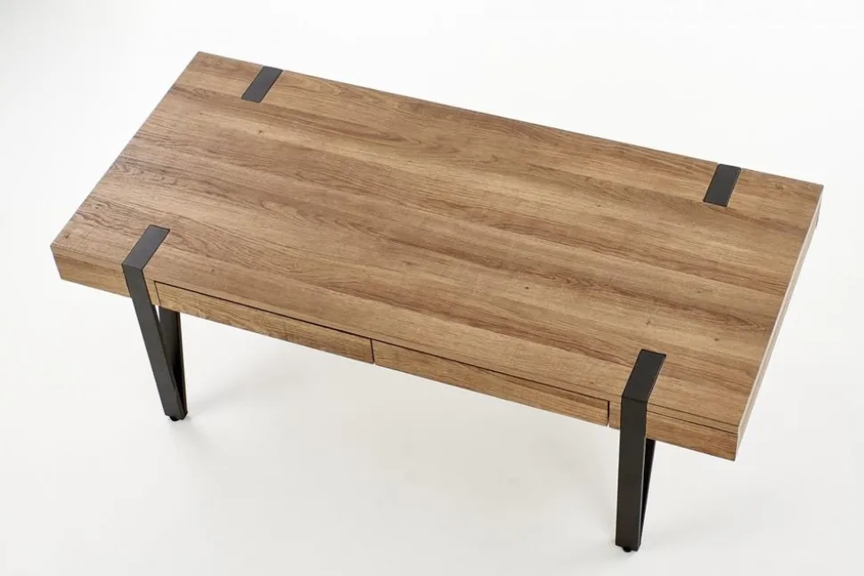 Soffbord med lådor Valnöt/svart - Nevil