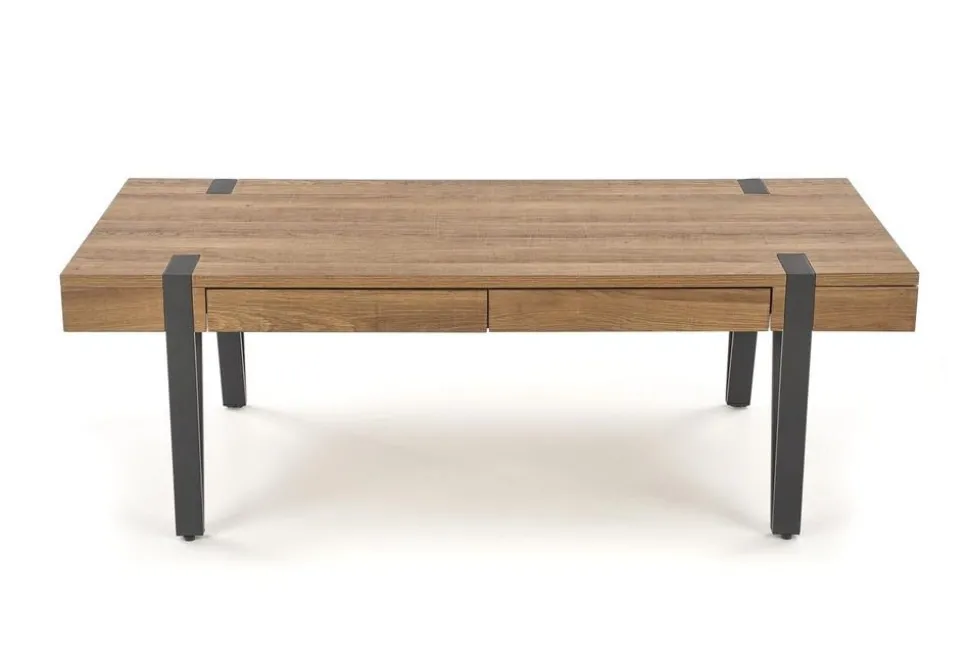 Soffbord med lådor Valnöt/svart - Nevil + Textilrengöring för möbler