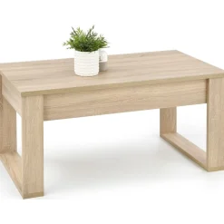 Soffbord med lådor 110x 60 cm ljus ek + Textilrengöring för möbler