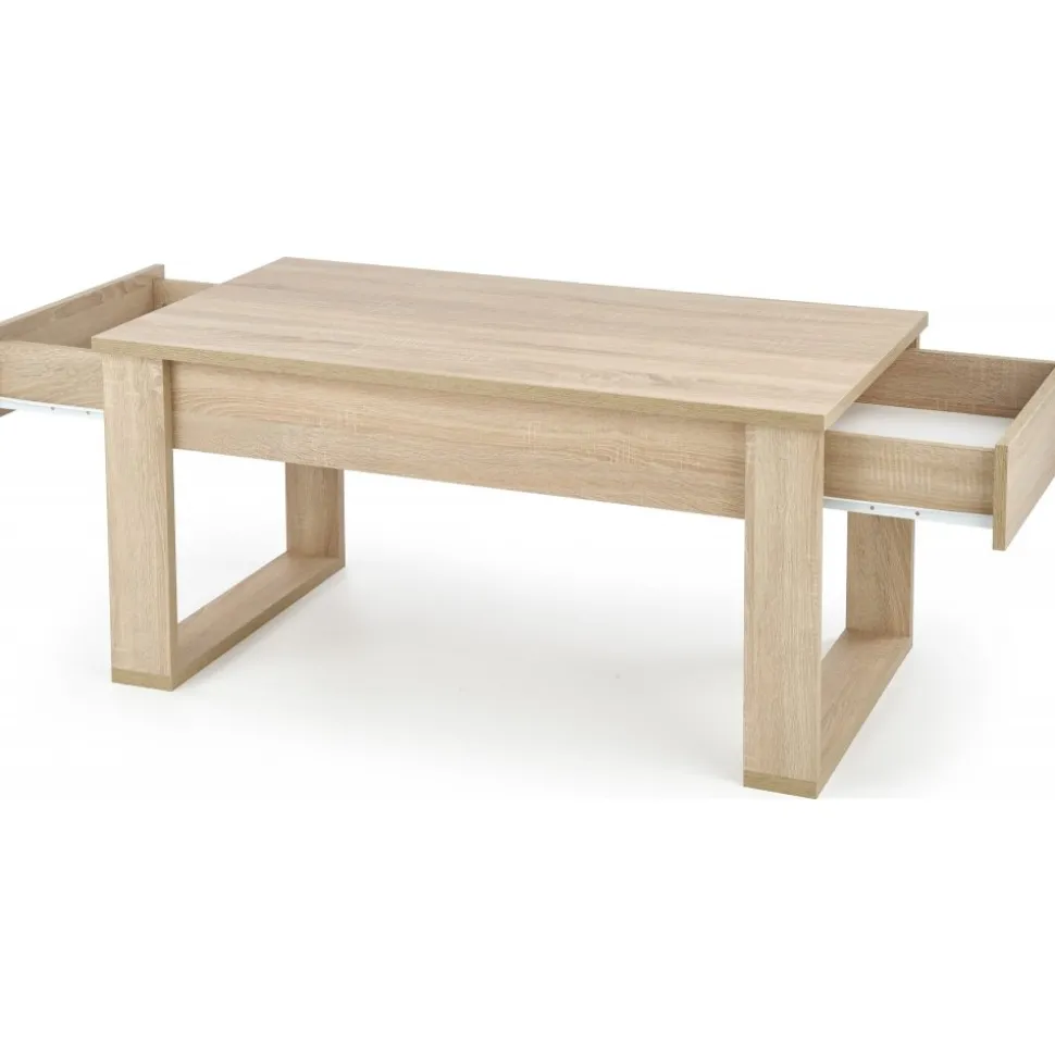 Soffbord med lådor 110x 60 cm ljus ek