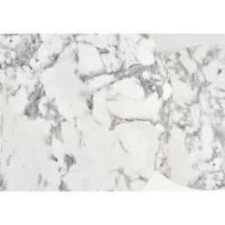 Soffbord set med 2 st Ø38/60 cm - Vit marmoreffekt/guld + Möbeltassar