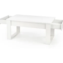 Soffbord vit med förvaringslådor 110x60 cm