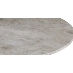 SOHO matbord Ø130 cm - Borstat aluminium / Silver marmor