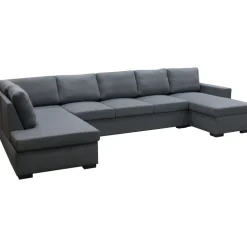 Solna mörkgrå vändbar U-soffa 367 cm + Textilrengöring för möbler