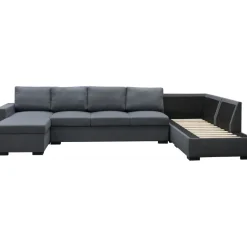 Solna mörkgrå vändbar U-soffa 367 cm