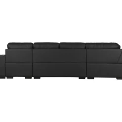 Solna U-soffa i svart PU A3D + Textilrengöring för möbler