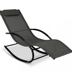 Solstol med gungfunktion - Svart