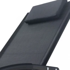 Solstol med gungfunktion - Svart + Rengöringsmedel för utemöbler