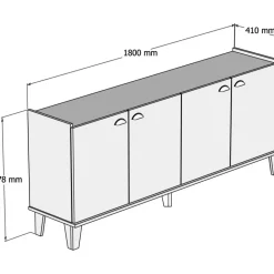 Somero skänk - Ek/vit