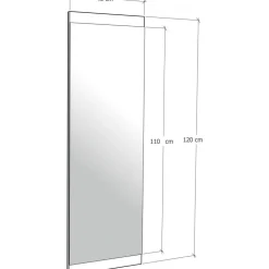 Spegel 120x40 cm + Glas och Kristallrengöring