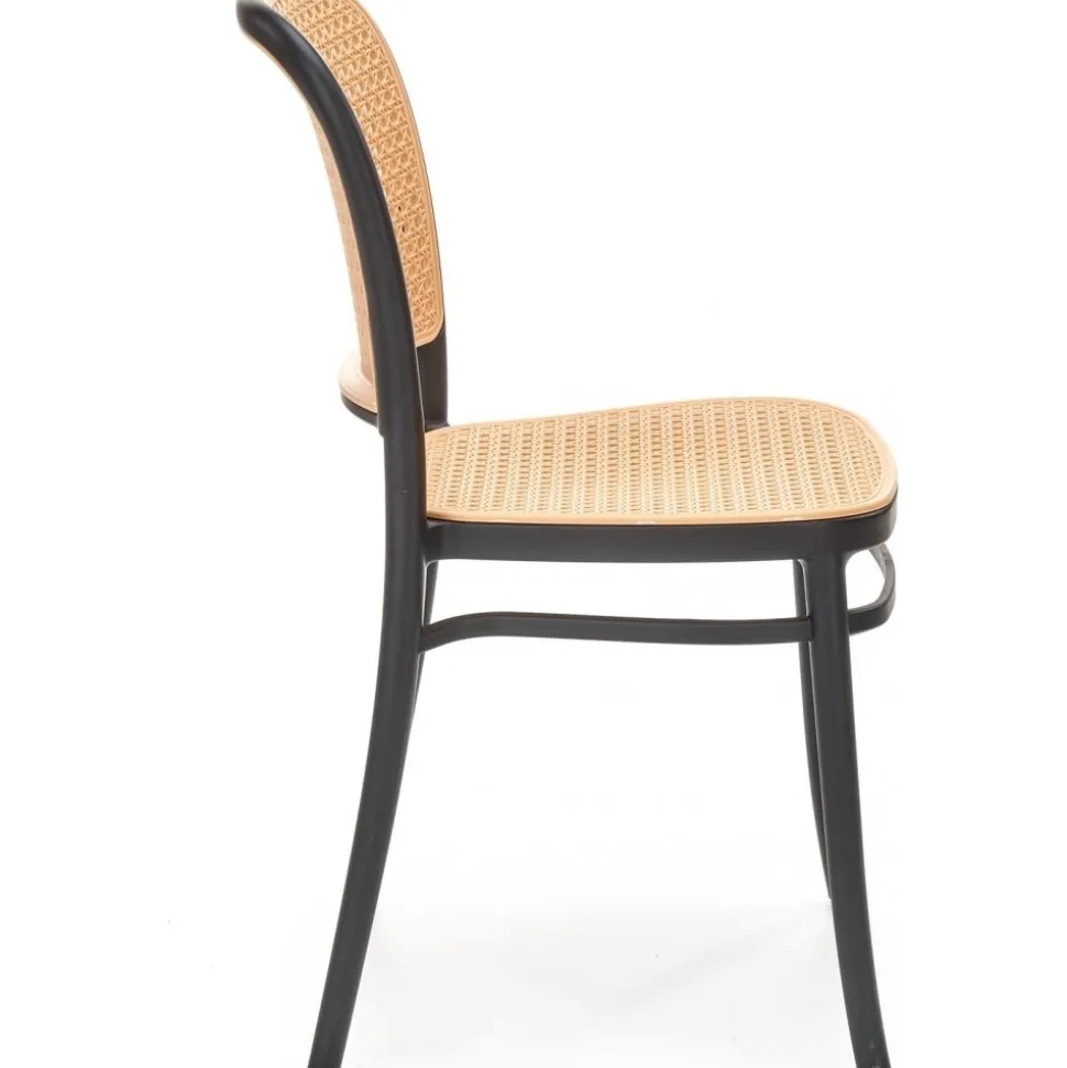 Stapelbar matstol med rottingsits