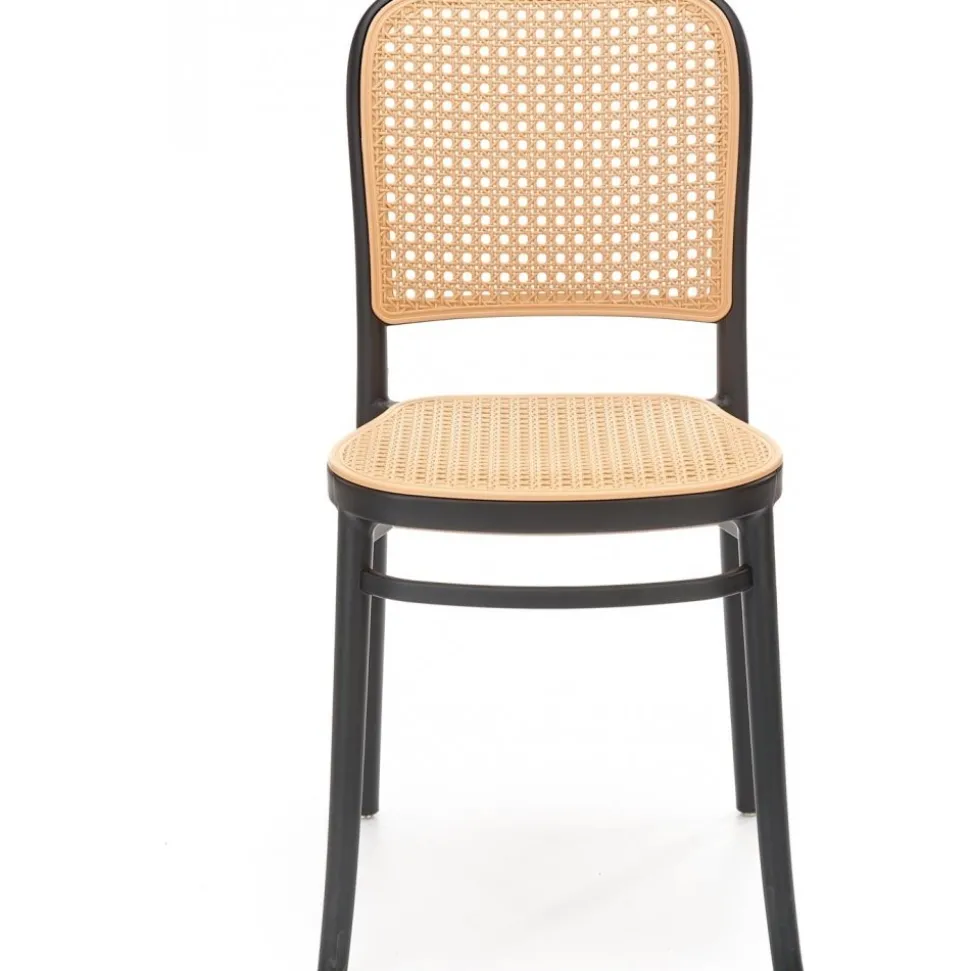 Stapelbar matstol med rottingsits