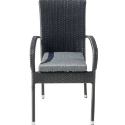 Stapelbar utestol med dyna + Rengöringsmedel för utemöbler