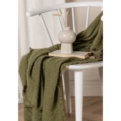 Sten pläd 130x170 cm - Grön