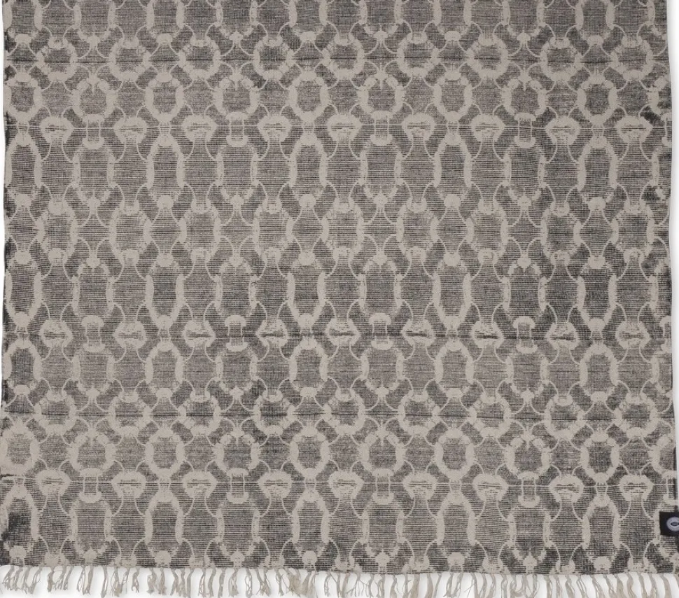 Stentvättad bomullsmatta Manchester Svart - Olika storlekar